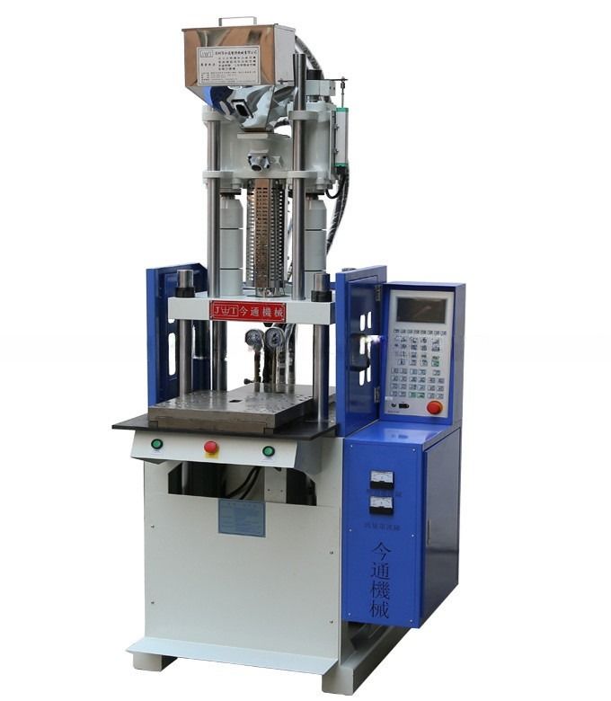 Máquina de moldagem por injecção de plástico vertical 45T de precisão para produção precisa